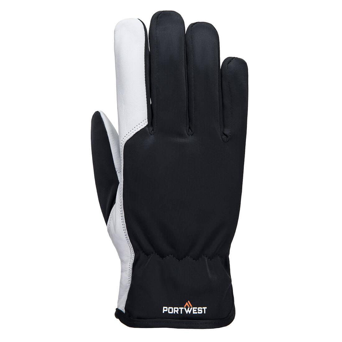 Portwest Mechanic 120 Leather Palm Lined Glove in Grey, main product image