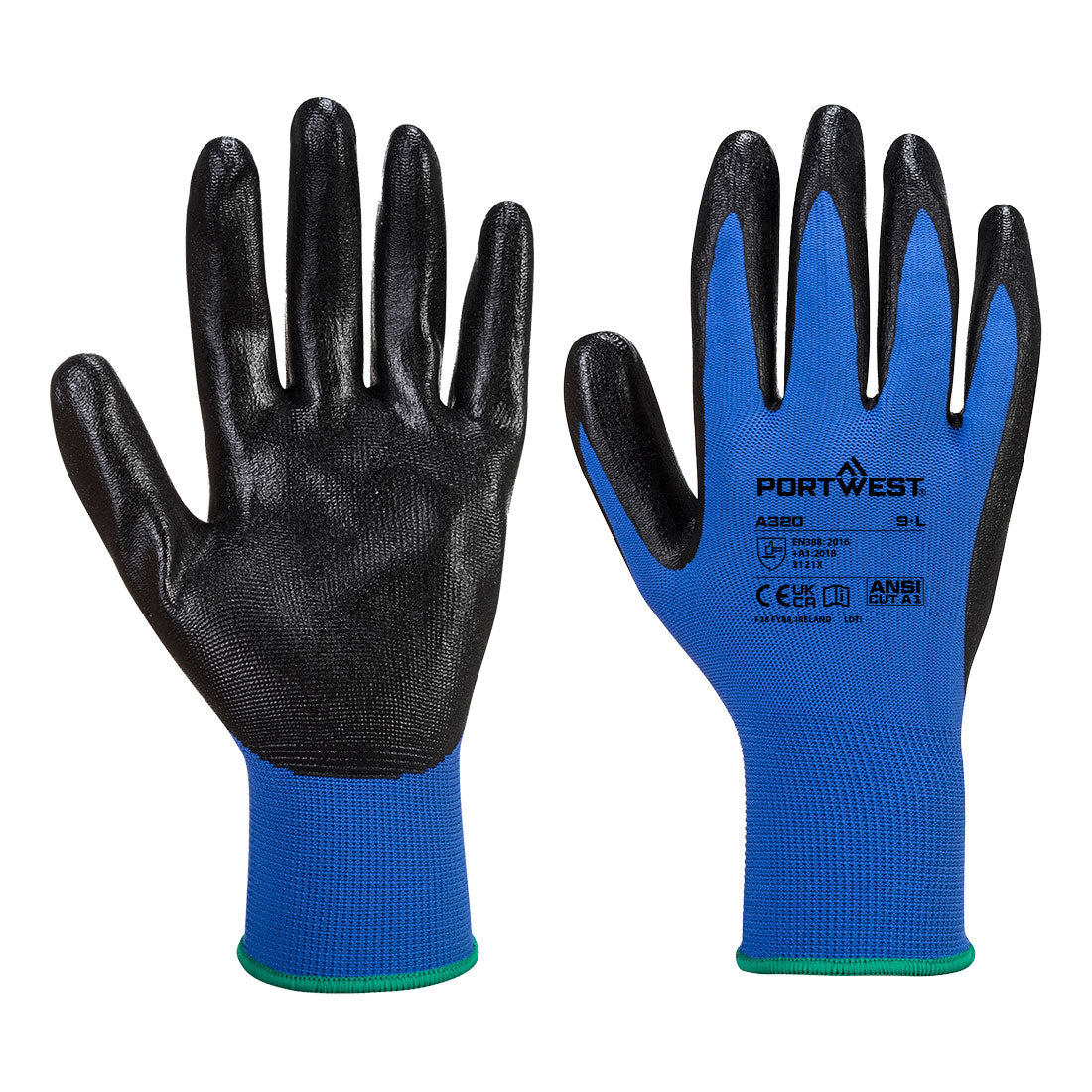 Portwest Grip 13 Nitrile Foam Glove in Blue, image 2