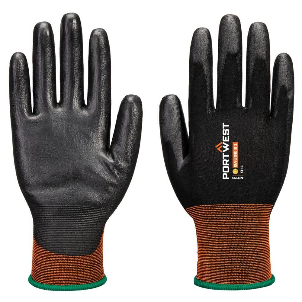 Portwest GP Grip 21 PU Glove in Black, main product image