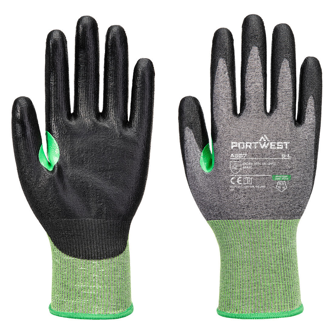 Portwest CS Cut C18 PU Glove in Grey/Black, main product image
