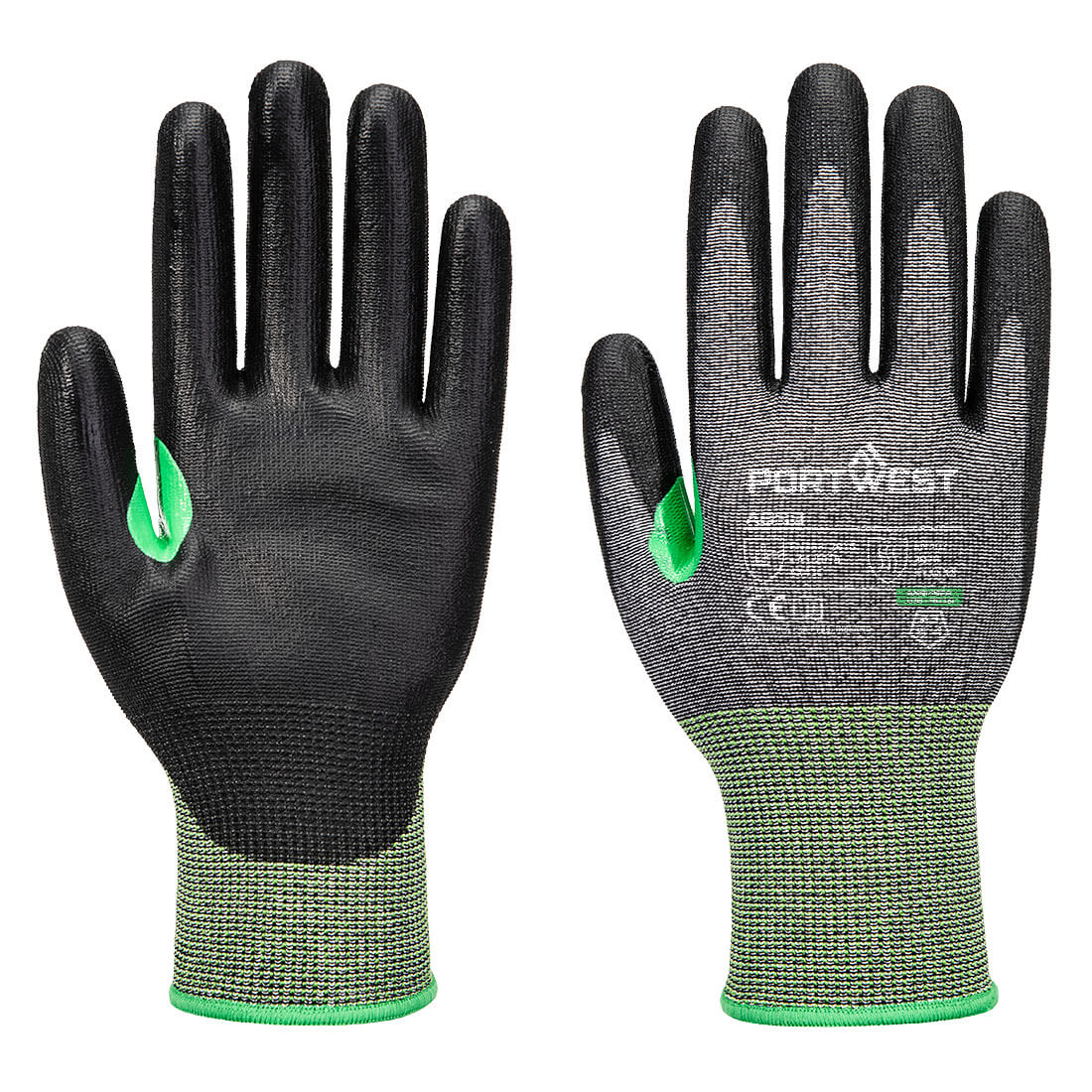 Portwest CS Cut C15 PU Glove in Grey/Black, main product image