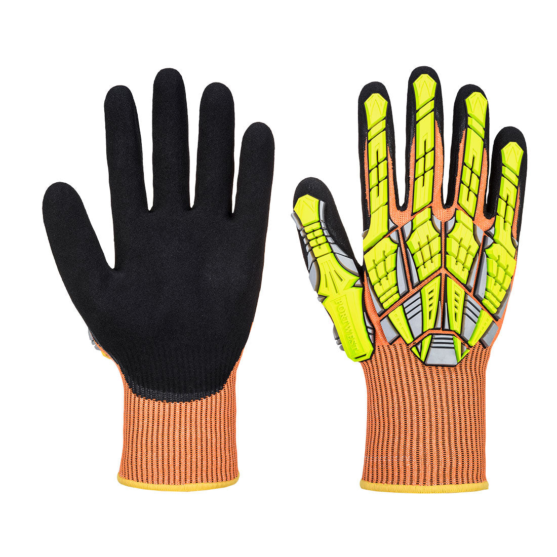 Portwest Impact E13 Nitrile Sandy Glove in Orange, main product image