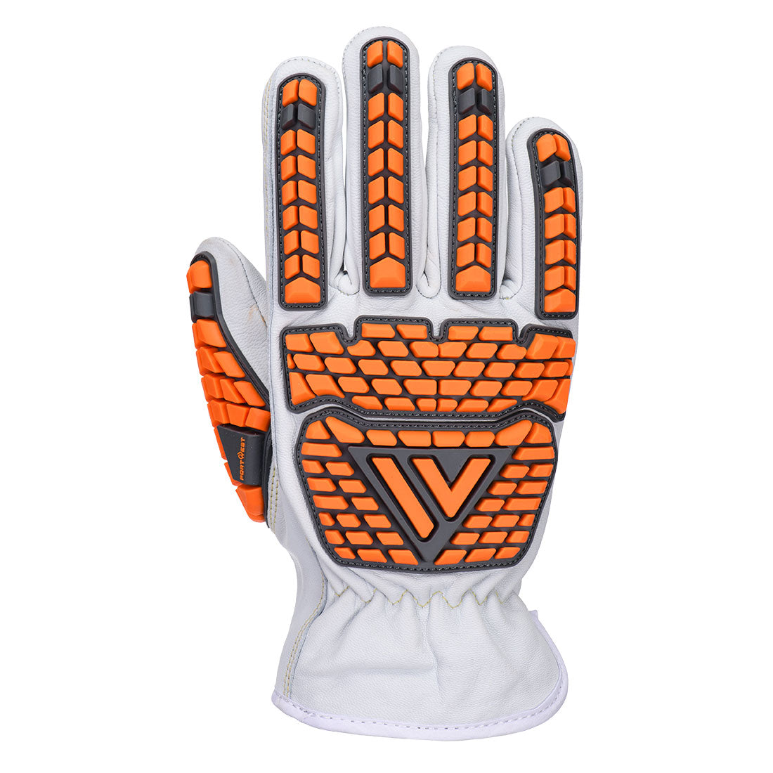 Portwest Goat Leather Impact Cut F Glove in White, main product image