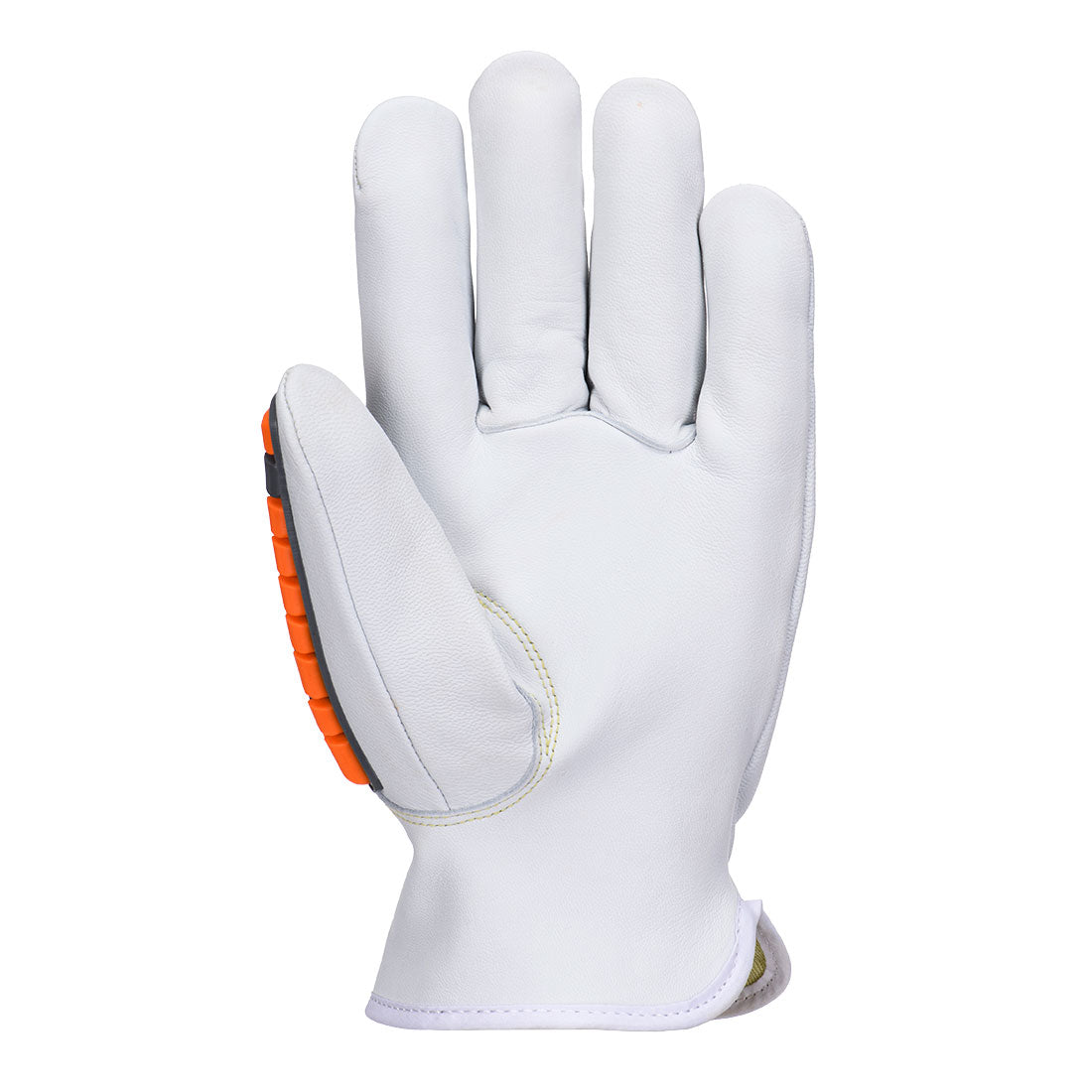 Portwest A747 Goat Leather Impact Cut F Glove in White, back view
