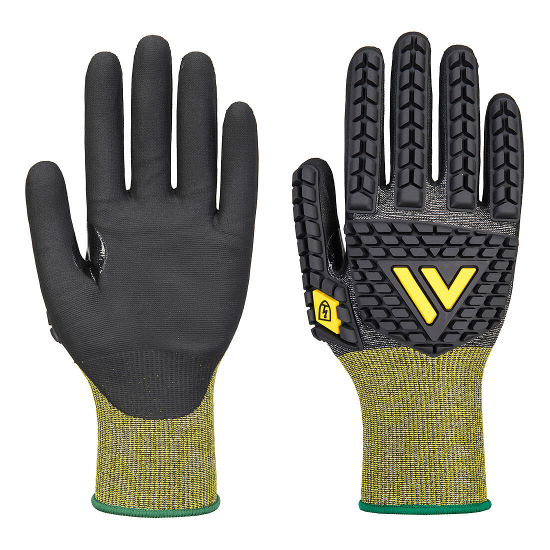 Portwest Impact E18 Nitrile Antistatic ESD Glove in Black, main product image