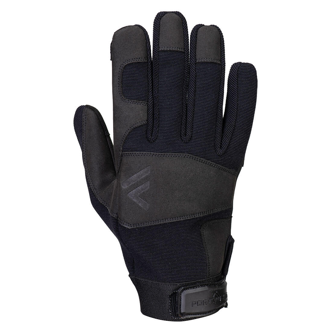 Portwest Mechanic 350 Synthetic Suede Utility Glove in Black, main product image