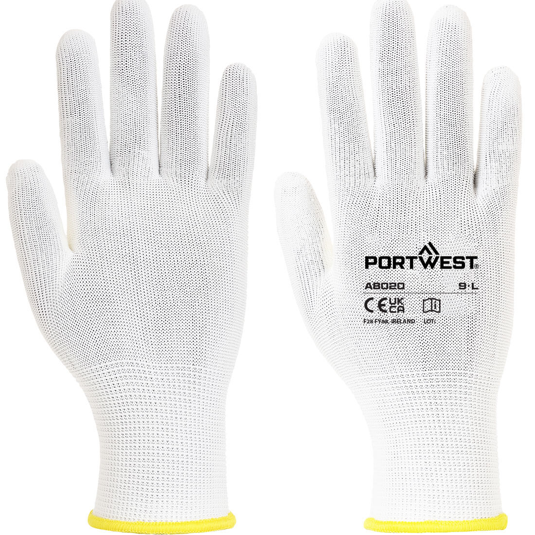 Portwest Liner 13 Assembly Glove Full Box (360 Pairs) in White, main product image