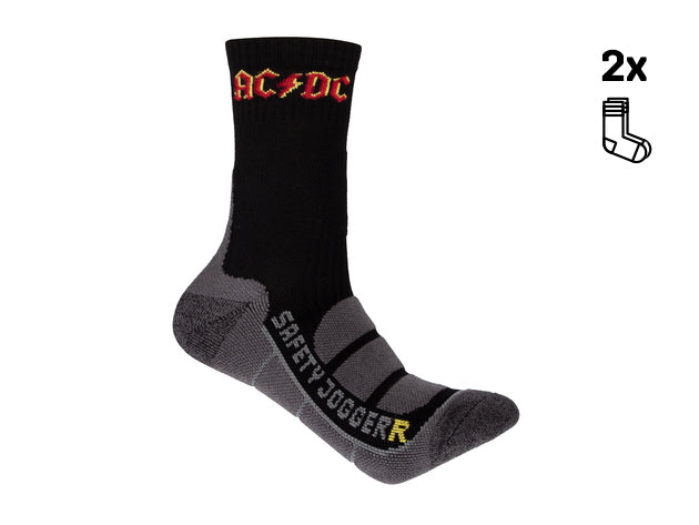 Safety Jogger AC/DC Socks (Pack of 2) - Black (112)