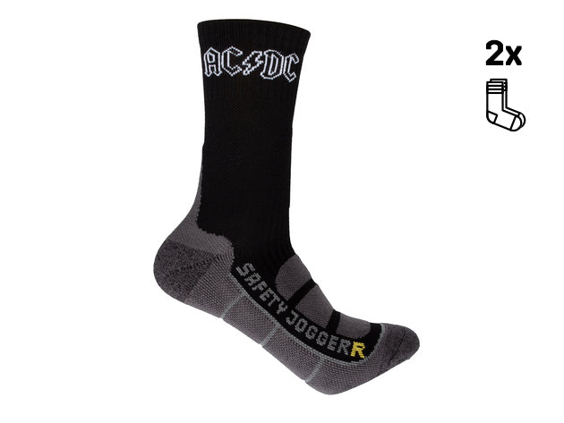 Safety Jogger AC/DC Socks (Pack of 2) - Black (157)