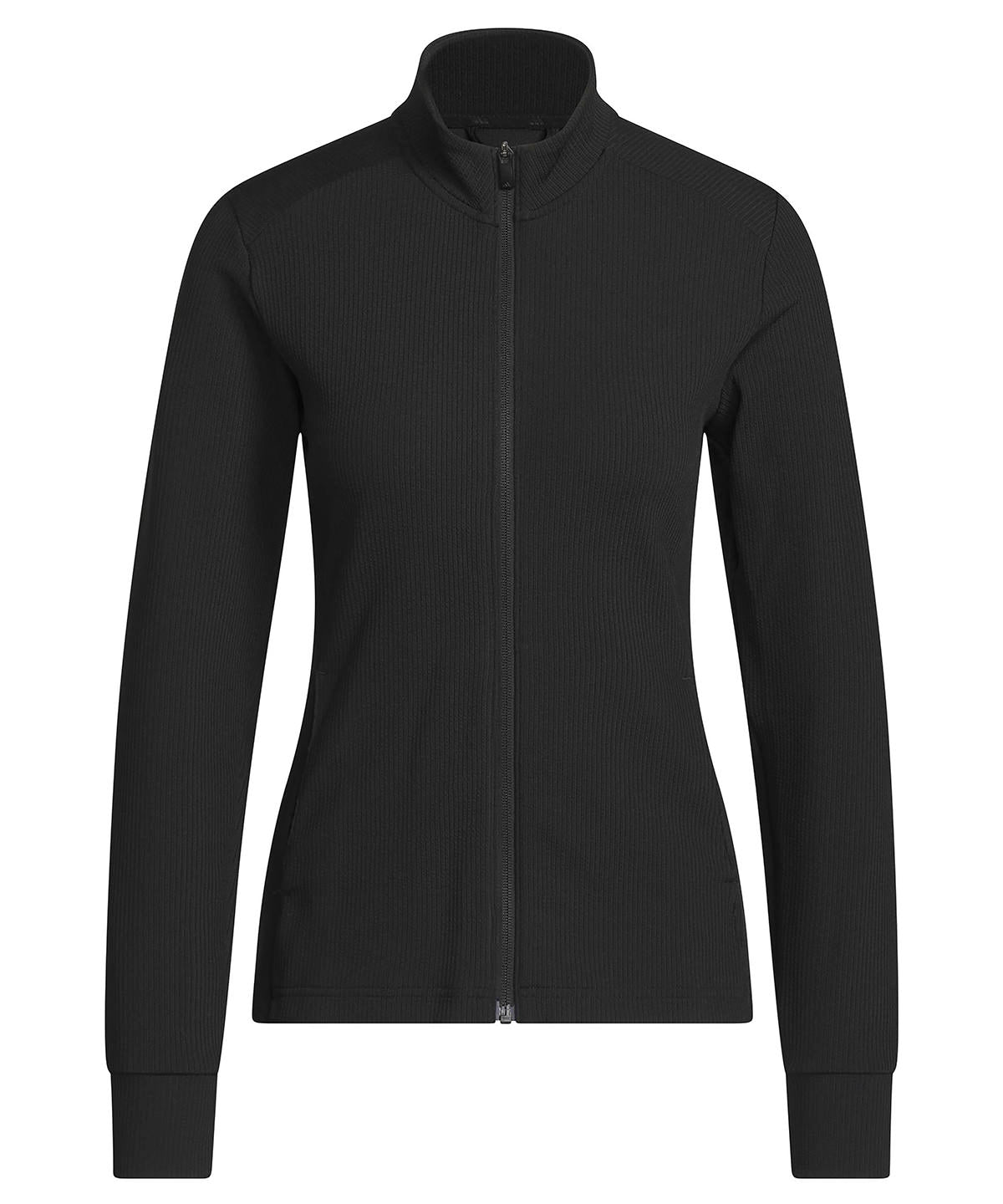 adidas Women’s performance texture full-zip jacket in Black, front view