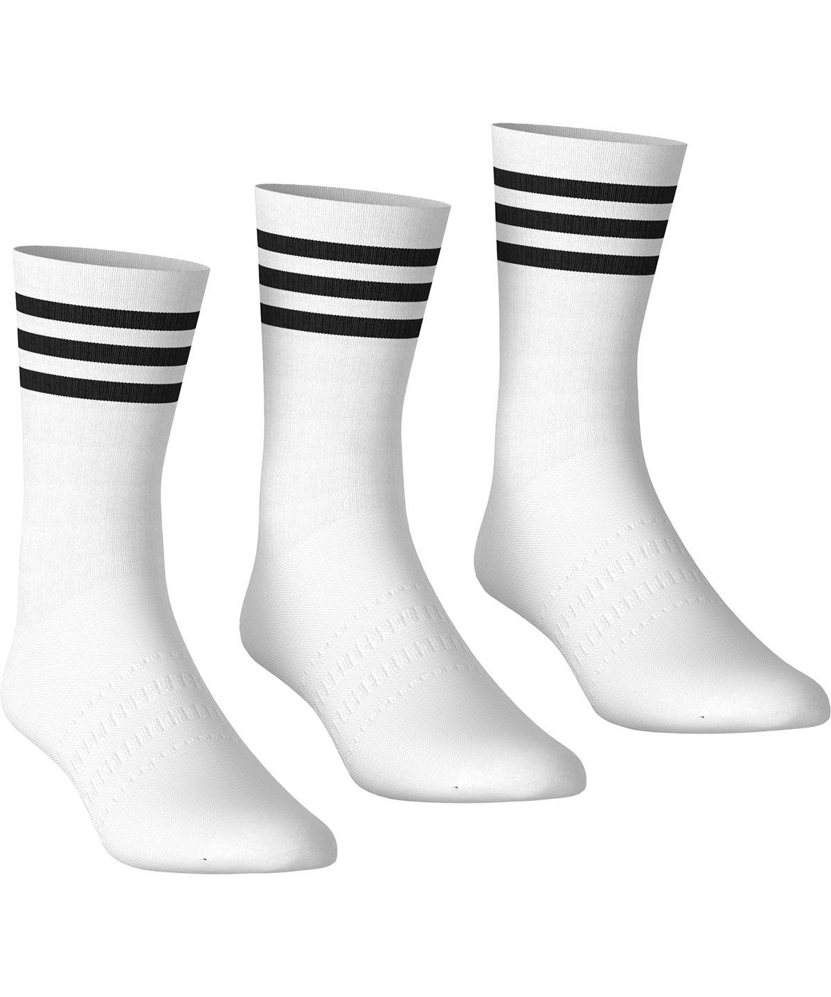 adidas 3-pack crew socks in White, front view