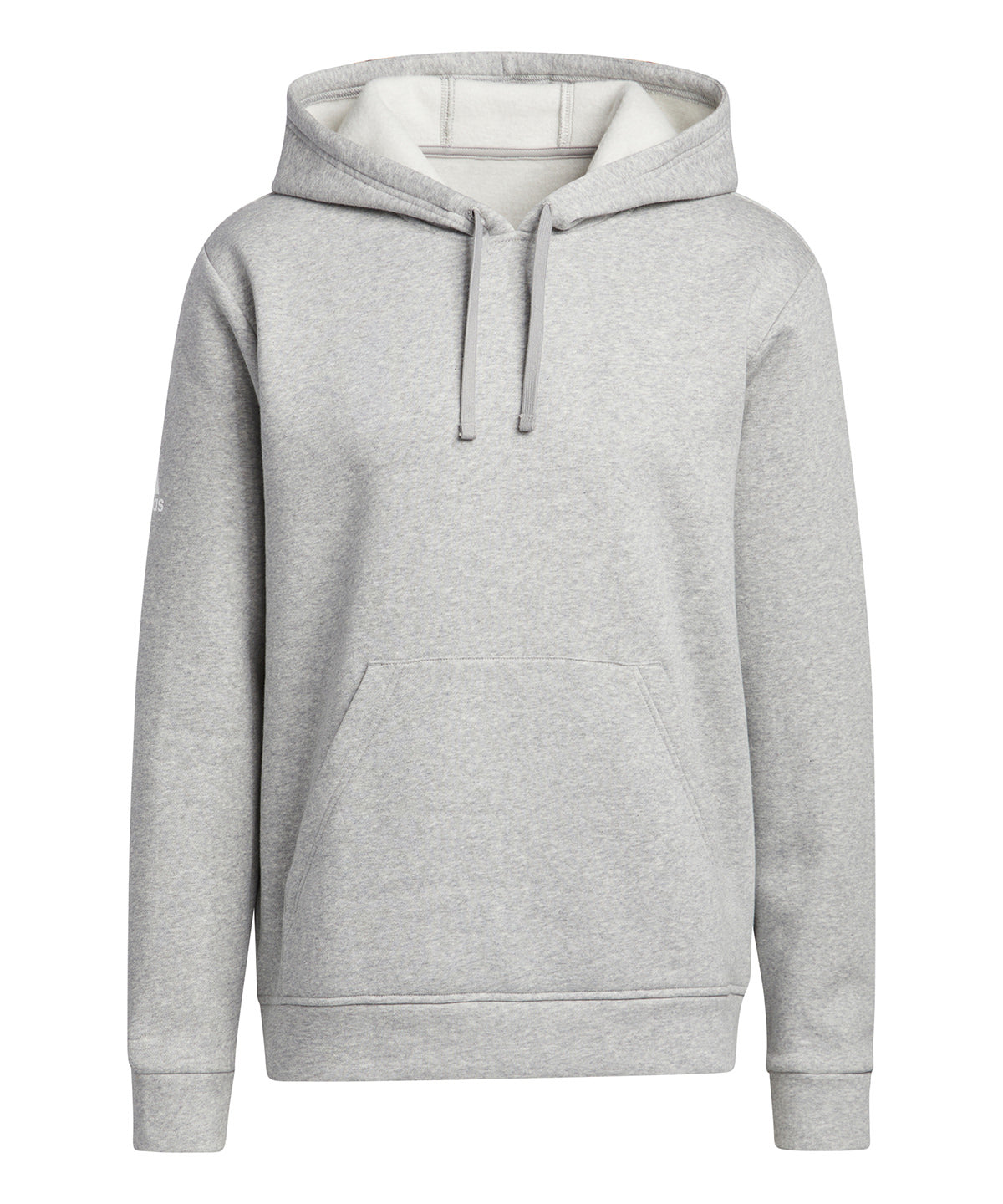 adidas Fleece hoodie in Mid Grey, front view
