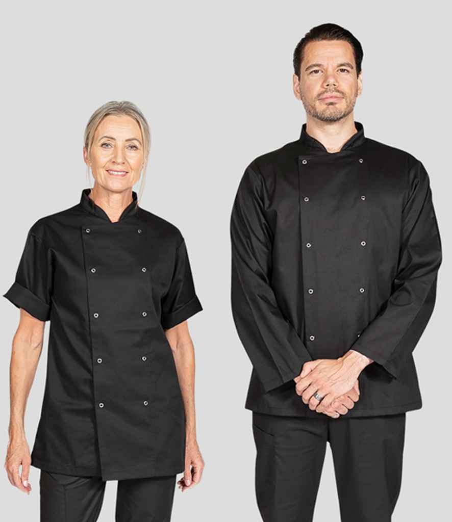 Dennys Short Sleeve Chef's Jacket in Black