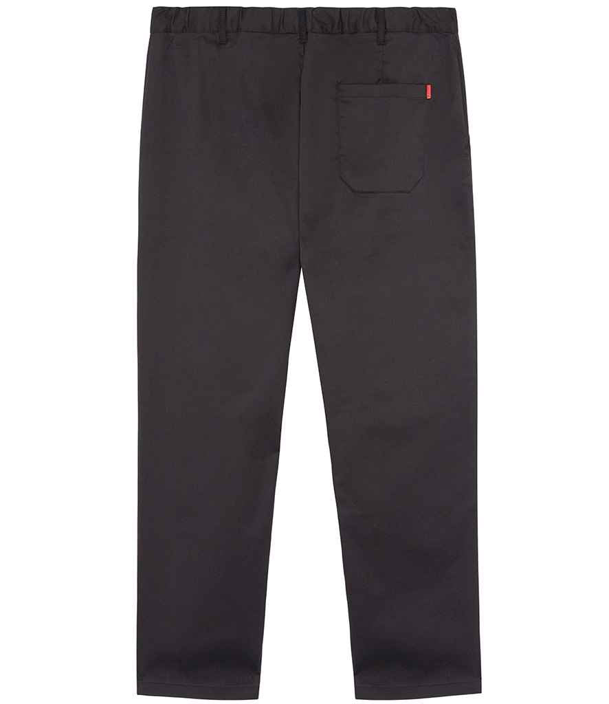 ADC Slim Fit Stretch Trousers in Black, back view