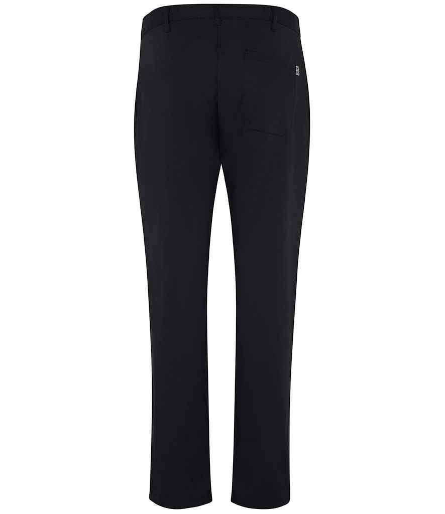 ADC Ladies Slim Fit Stretch Trousers in Black, back view