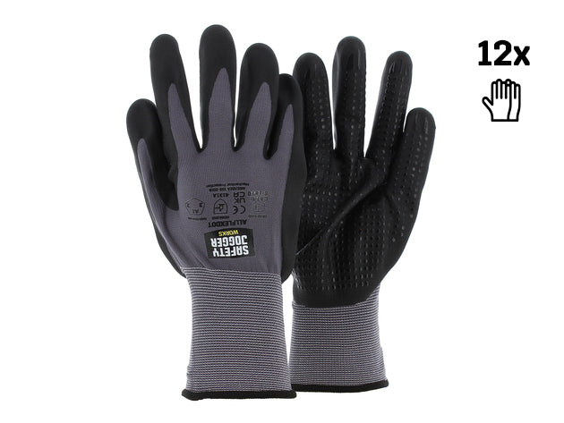 Safety Jogger Allflexdot 12-Pack - Black
