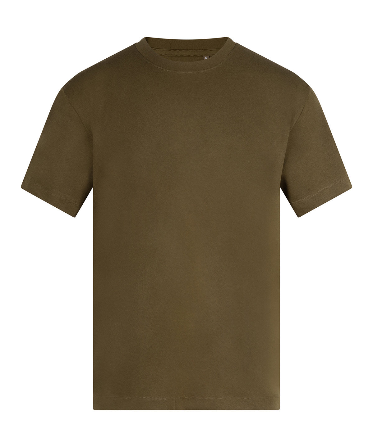 Anthem Heavyweight t-shirt in Khaki, front view