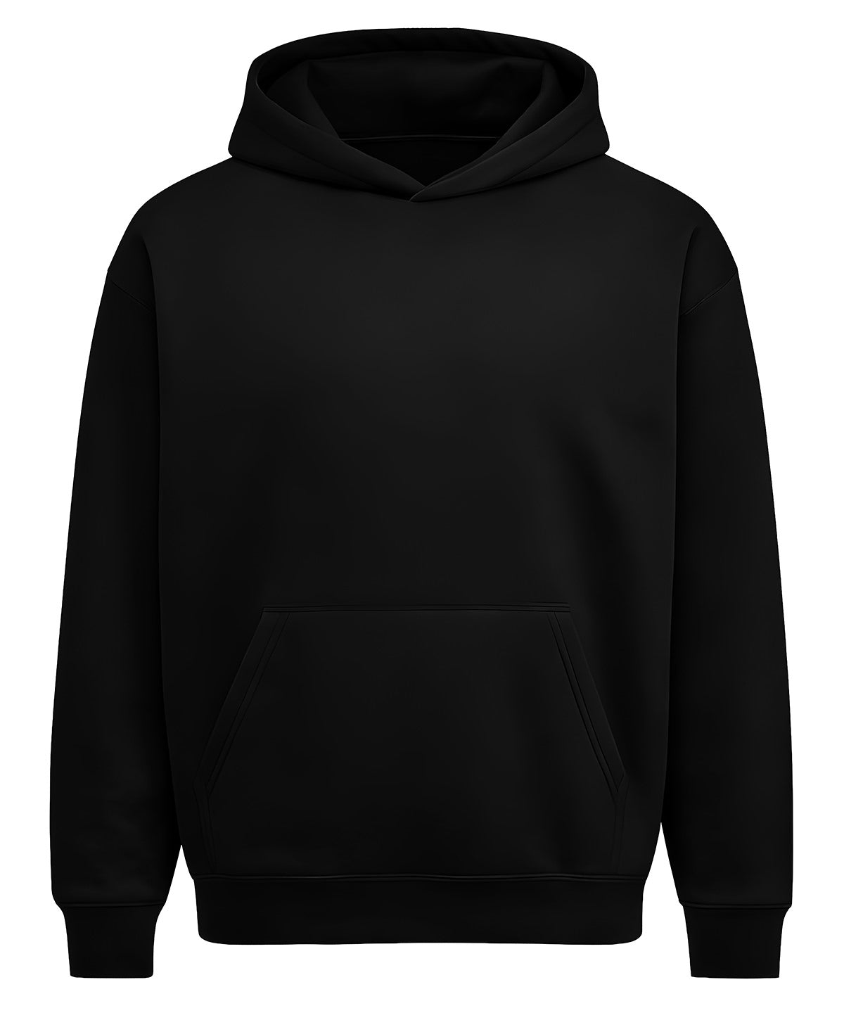 Anthem Heavy bass hoodie in Black, front view