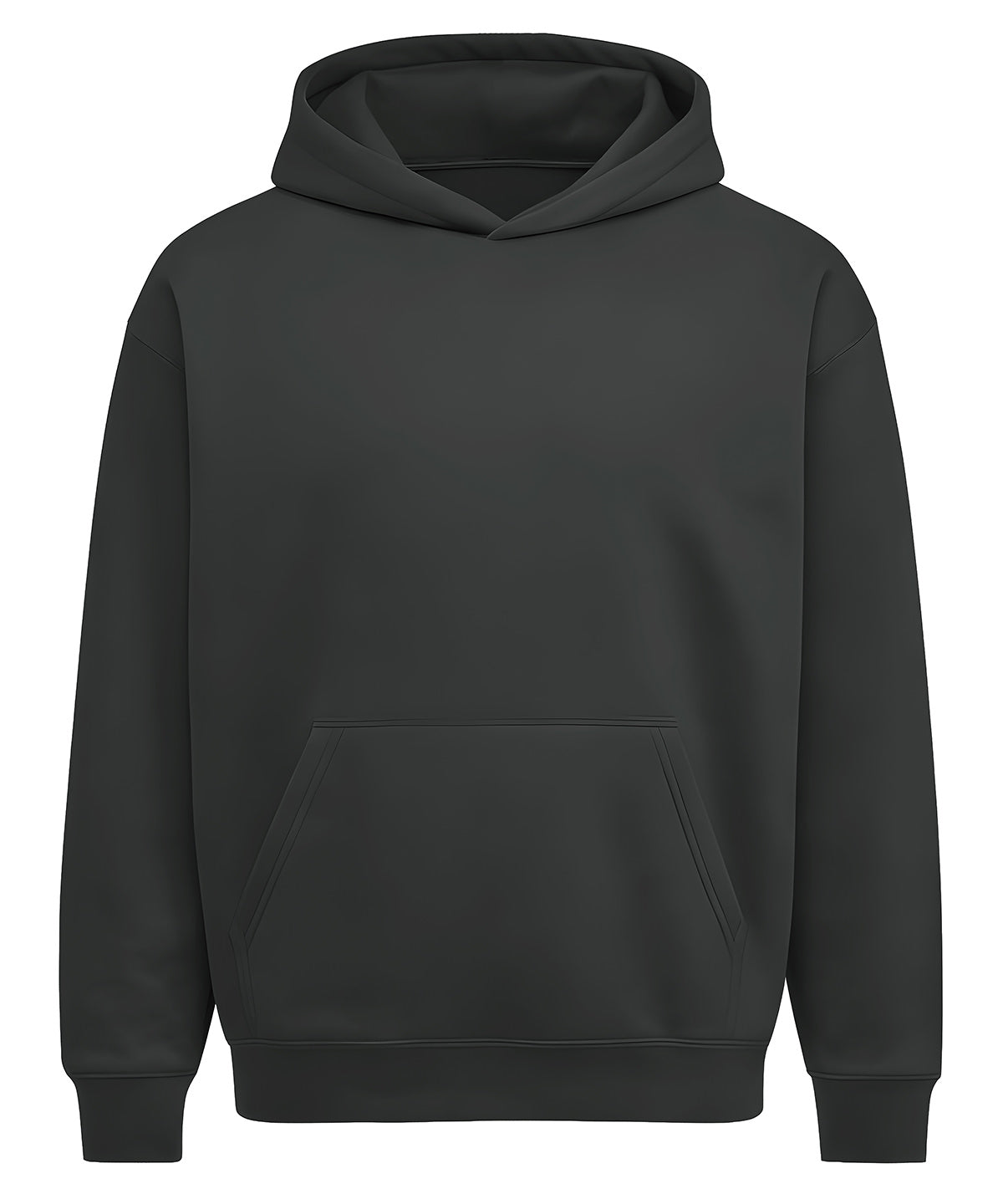 Anthem Heavy bass hoodie in Carbon, front view