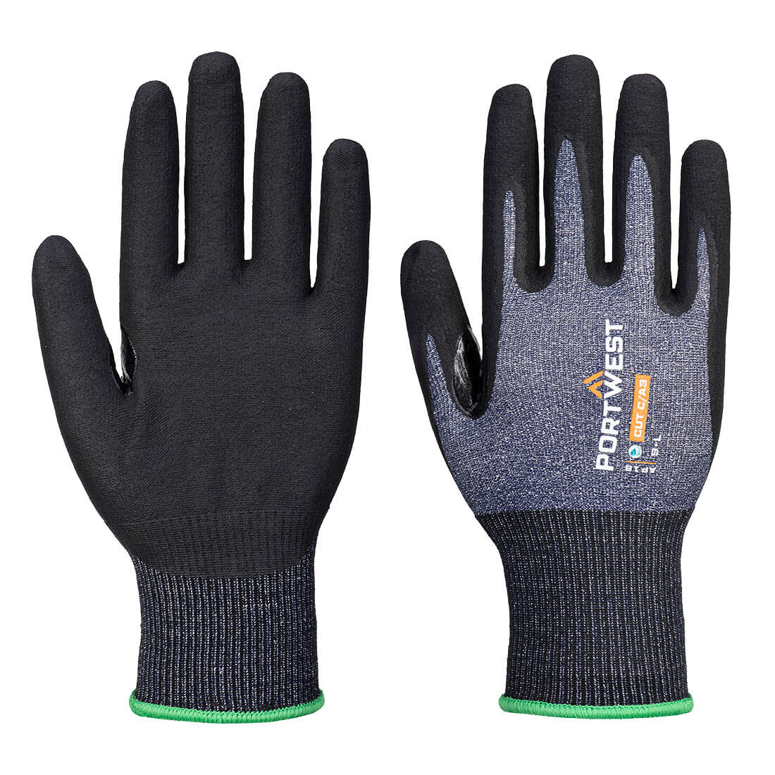 Portwest SG Cut C15 Eco Nitrile Glove in Blue/Black, main product image