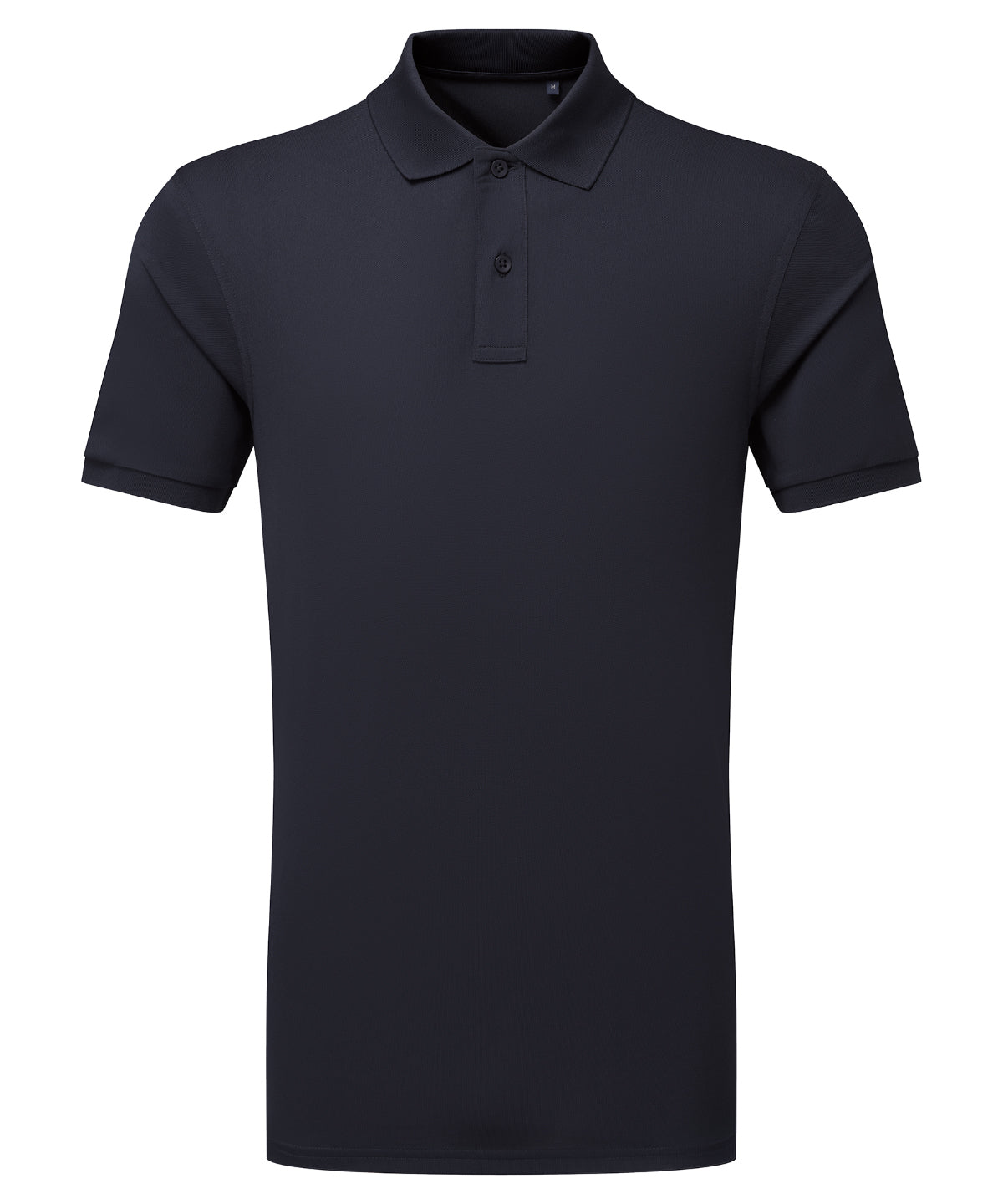 Asquith & Fox PRINTGUARD recycled polyester polo in French Navy, front view