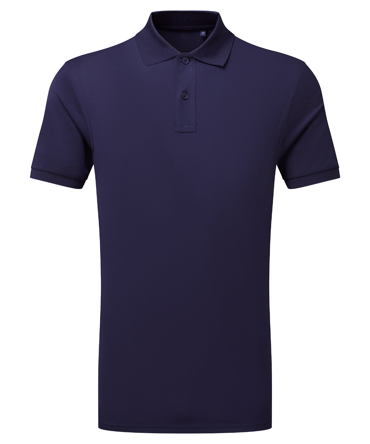 Asquith & Fox PRINTGUARD recycled polyester polo in Navy, front view