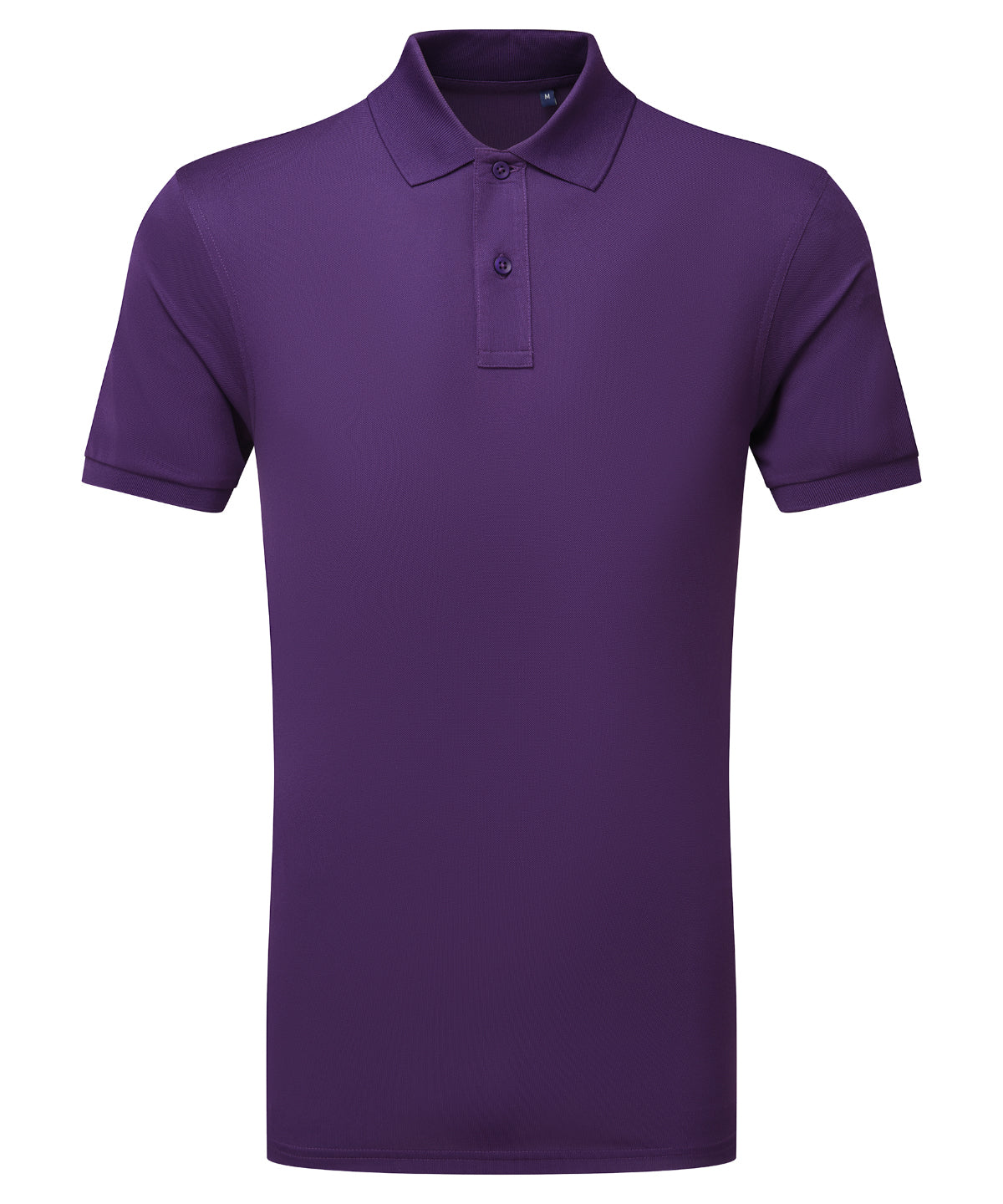 Asquith & Fox PRINTGUARD recycled polyester polo in Purple, front view