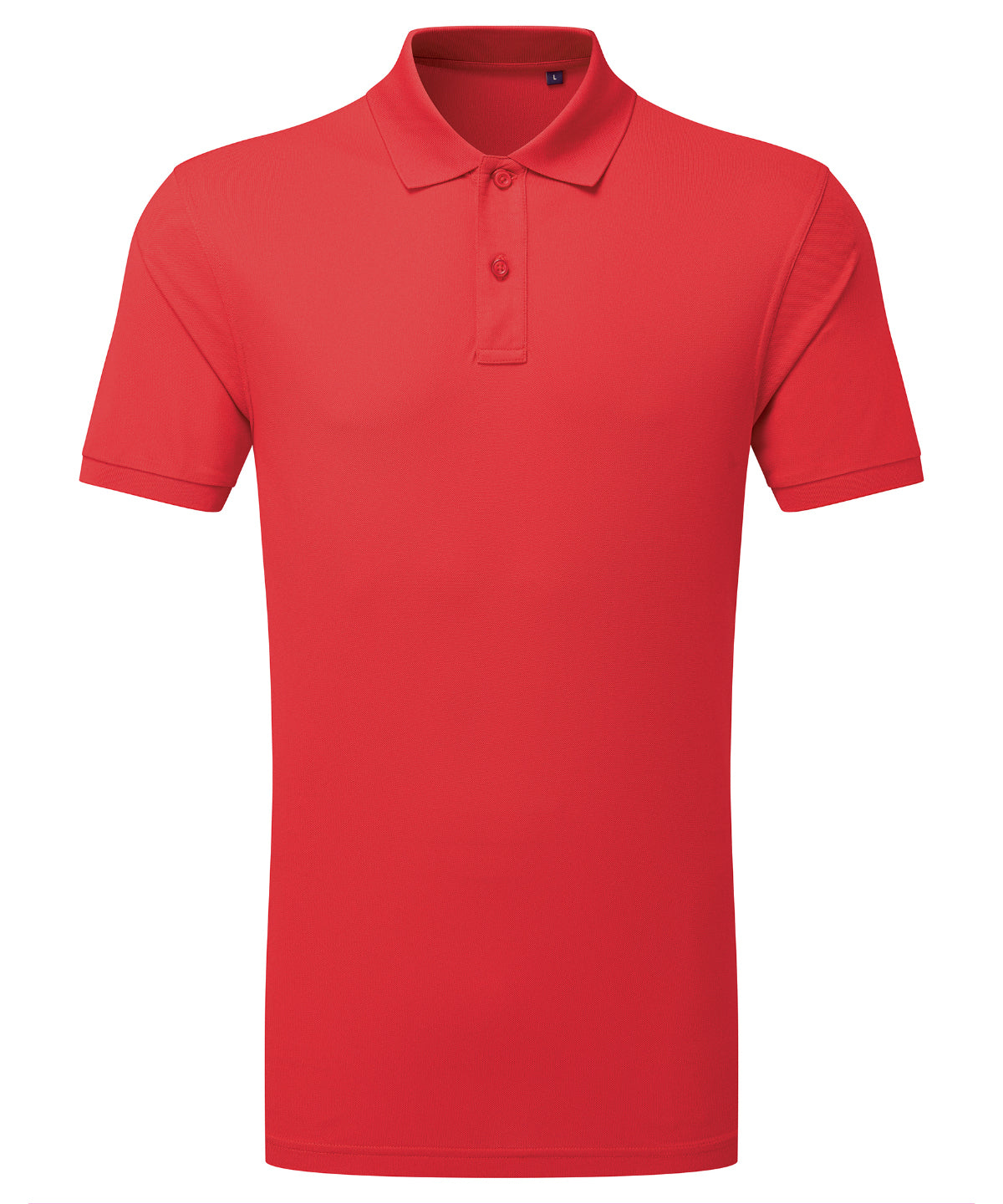Asquith & Fox PRINTGUARD recycled polyester polo in Red, front view