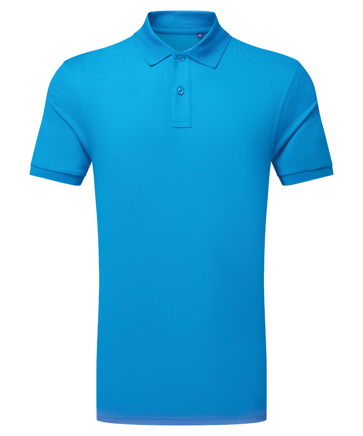 Asquith & Fox PRINTGUARD recycled polyester polo in Sapphire, front view
