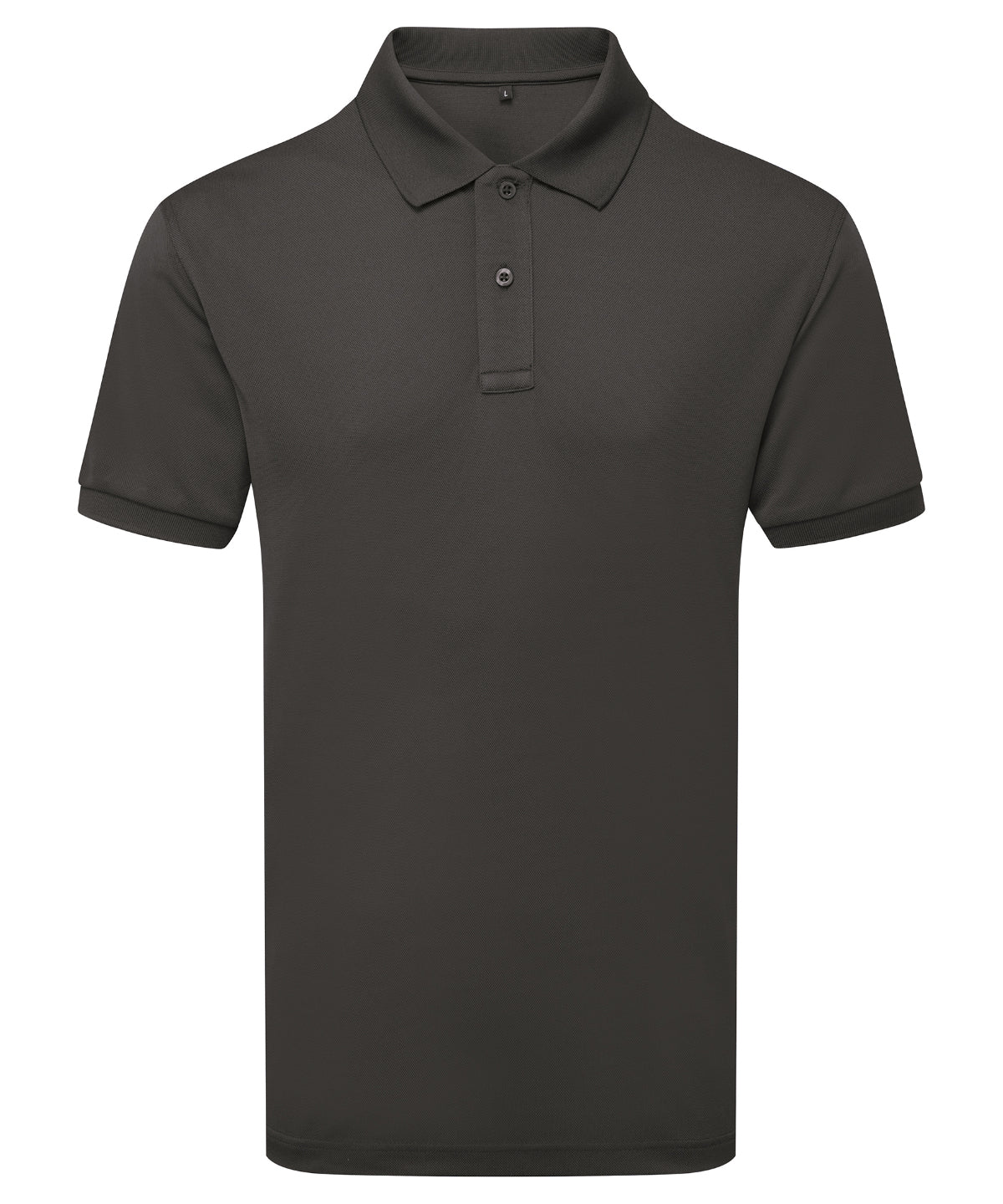 Asquith & Fox Men's GlacierTech polo in Charcoal, front view
