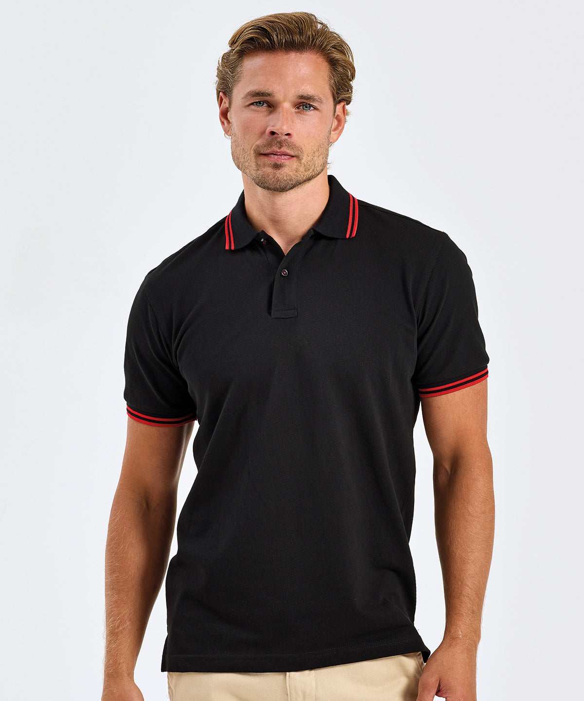 Asquith & Fox Classic fit tipped polo, lifestyle photo