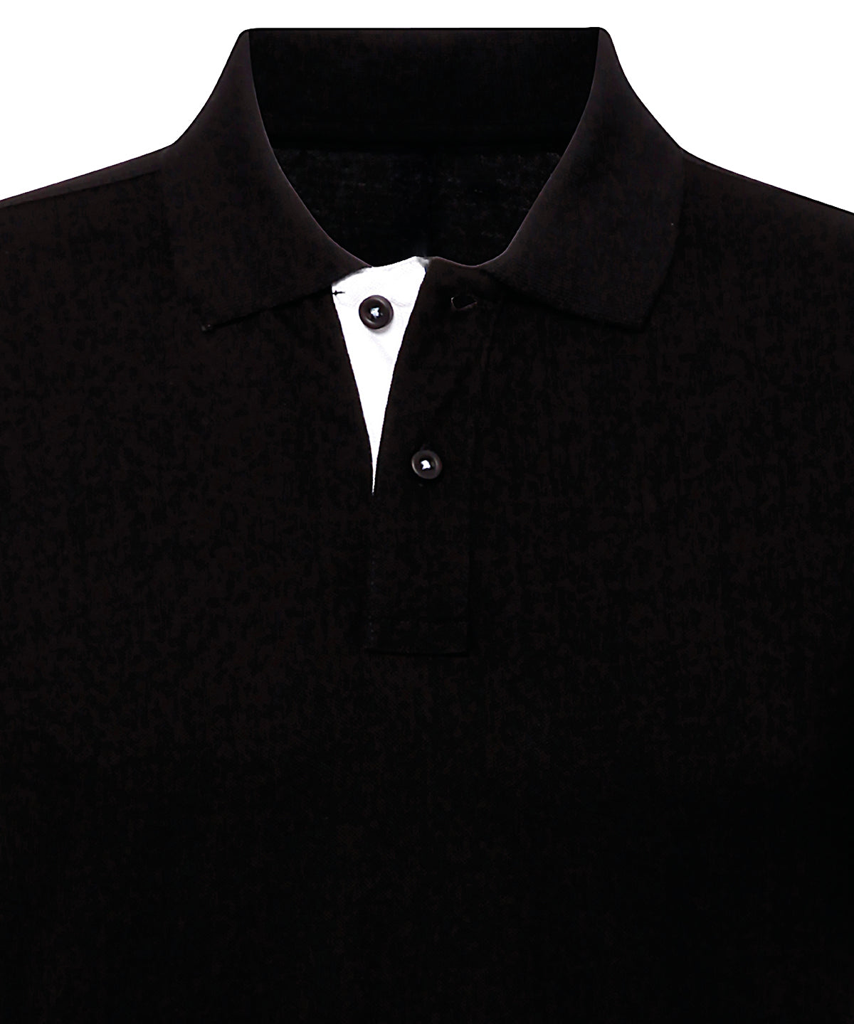 Asquith & Fox Men's classic fit contrast polo in Black/White, front view