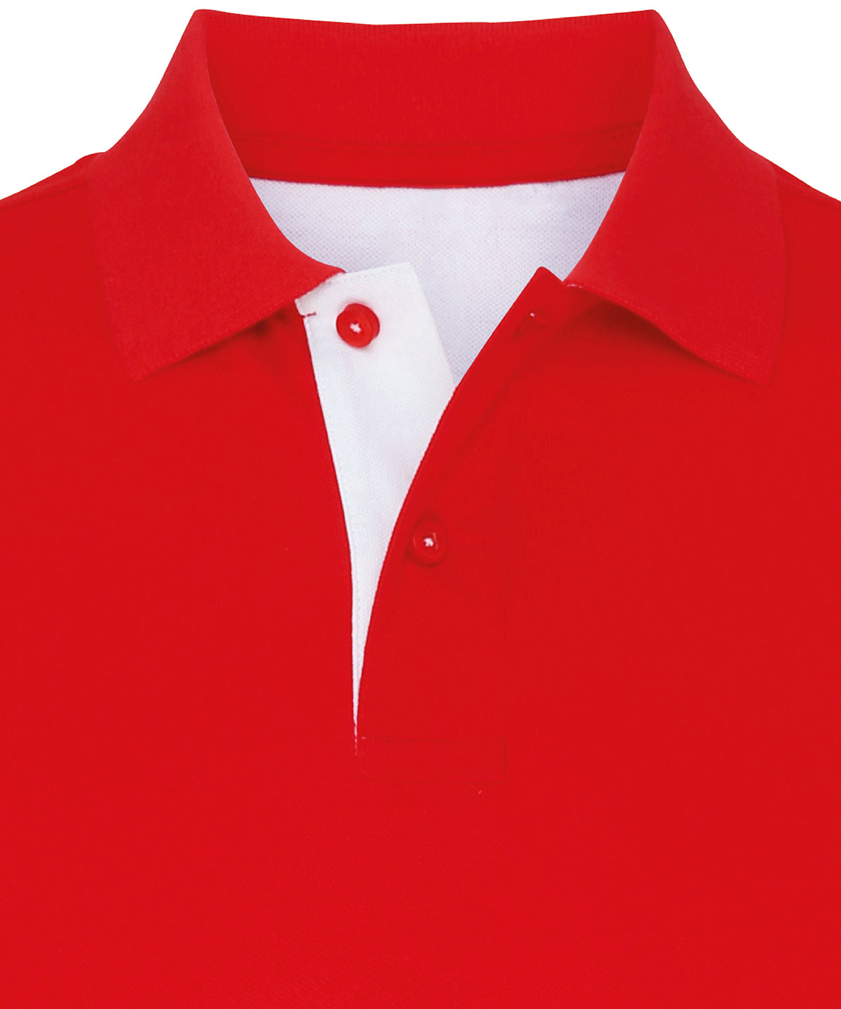 Asquith & Fox Men's classic fit contrast polo in Red/White, front view