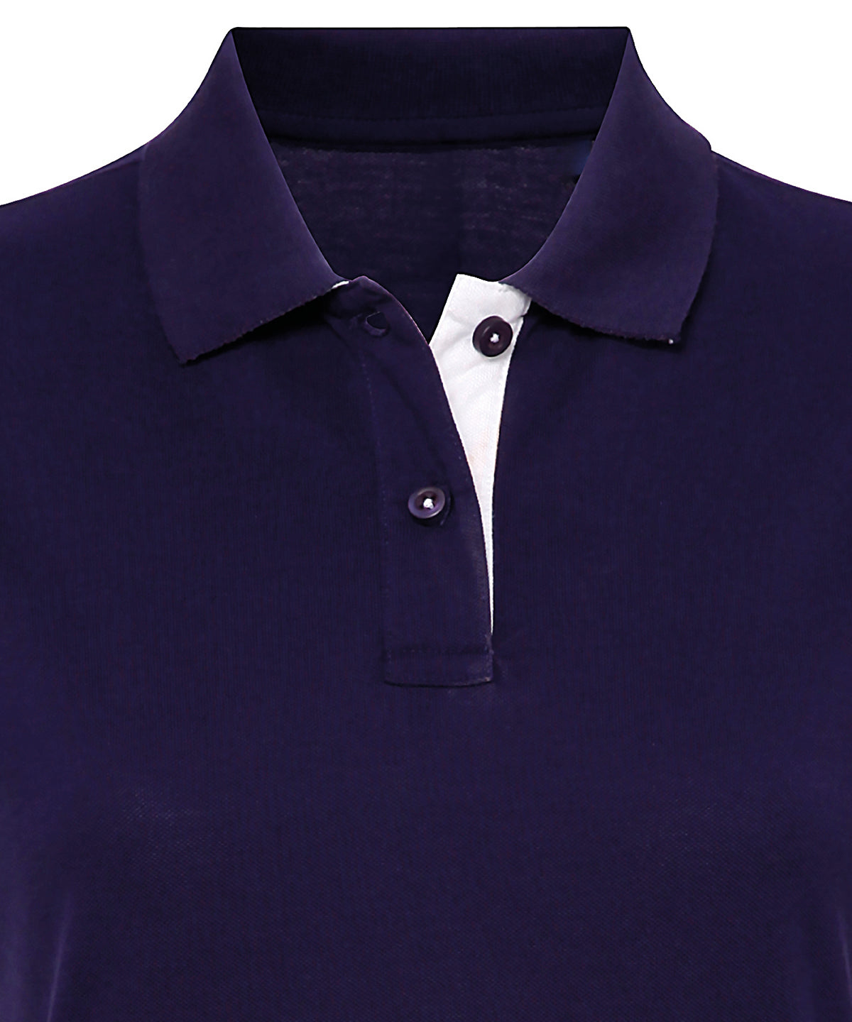 Asquith & Fox Women's contrast polo in Navy/White, front view