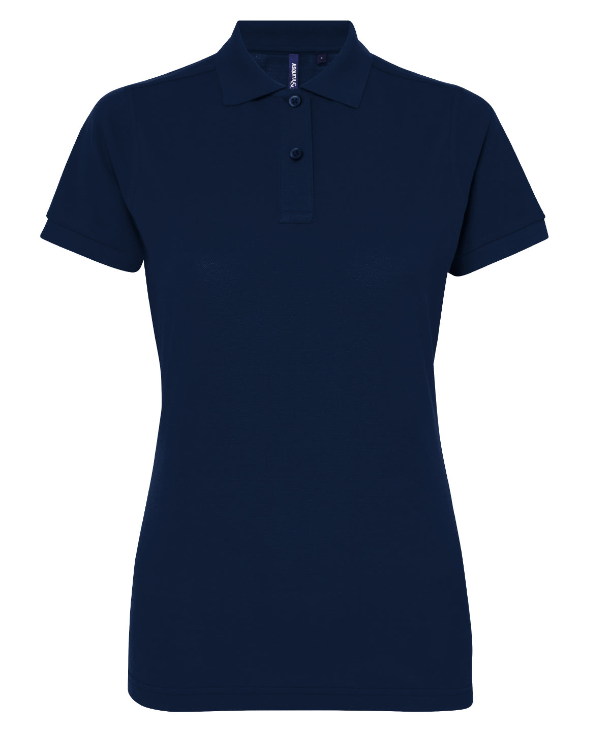 Asquith & Fox Women’s polycotton blend polo in Navy, front view