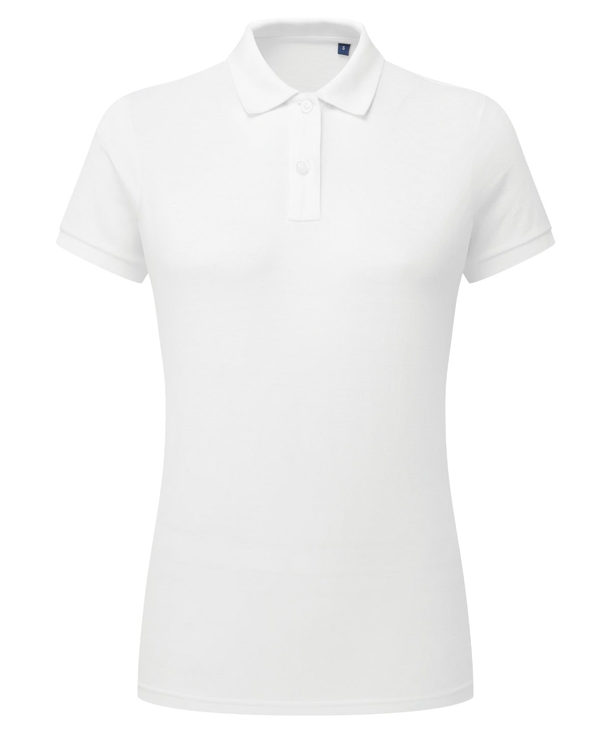 Asquith & Fox Women’s polycotton blend polo in White, front view