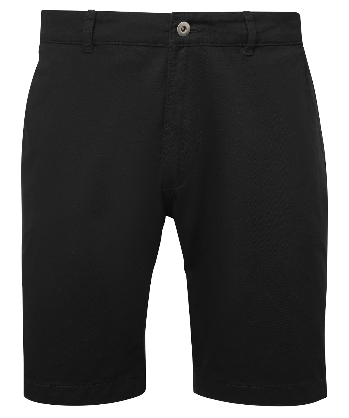Asquith & Fox Men's chino shorts in Black, front view