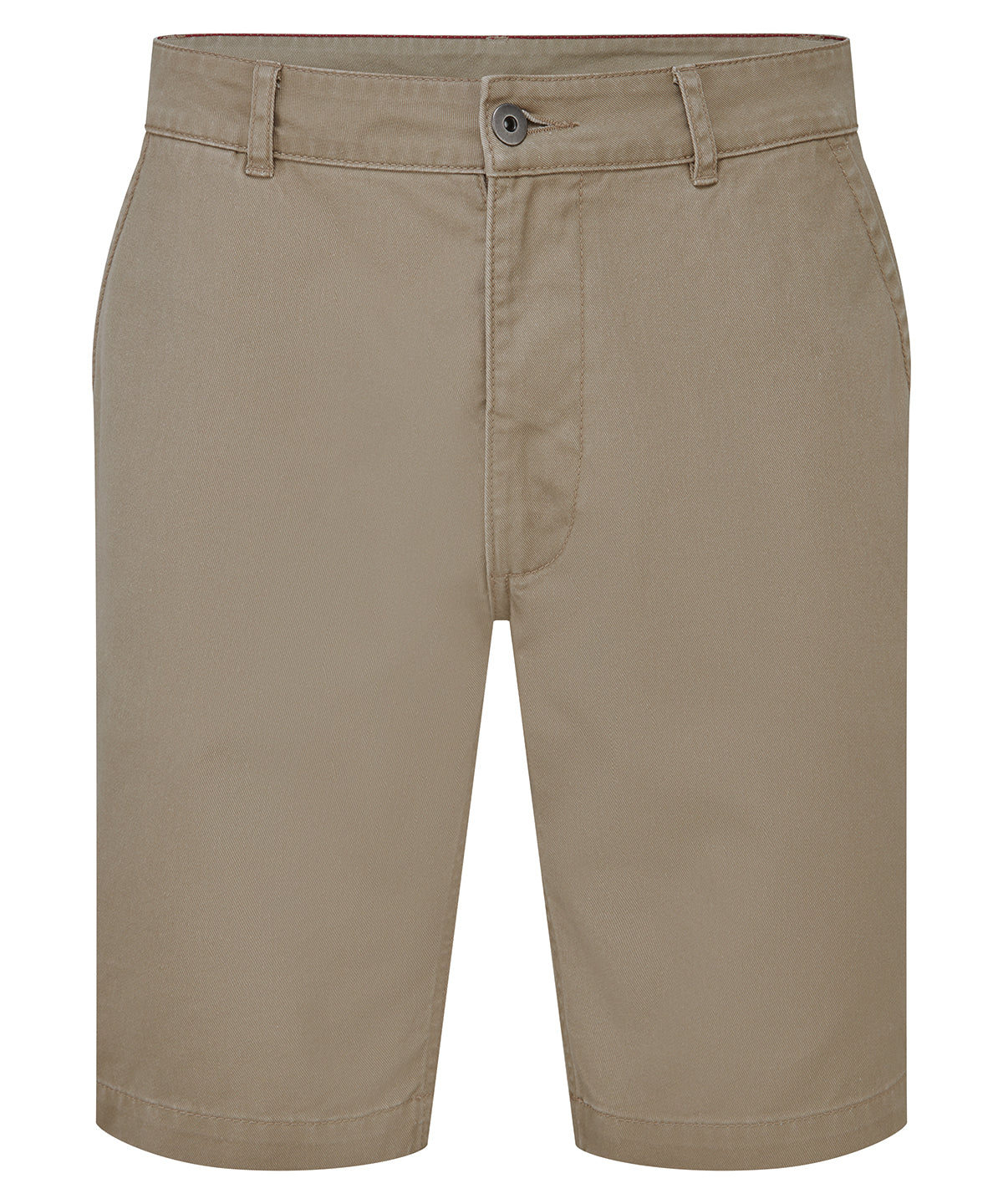 Asquith & Fox Men's chino shorts in Khaki, front view