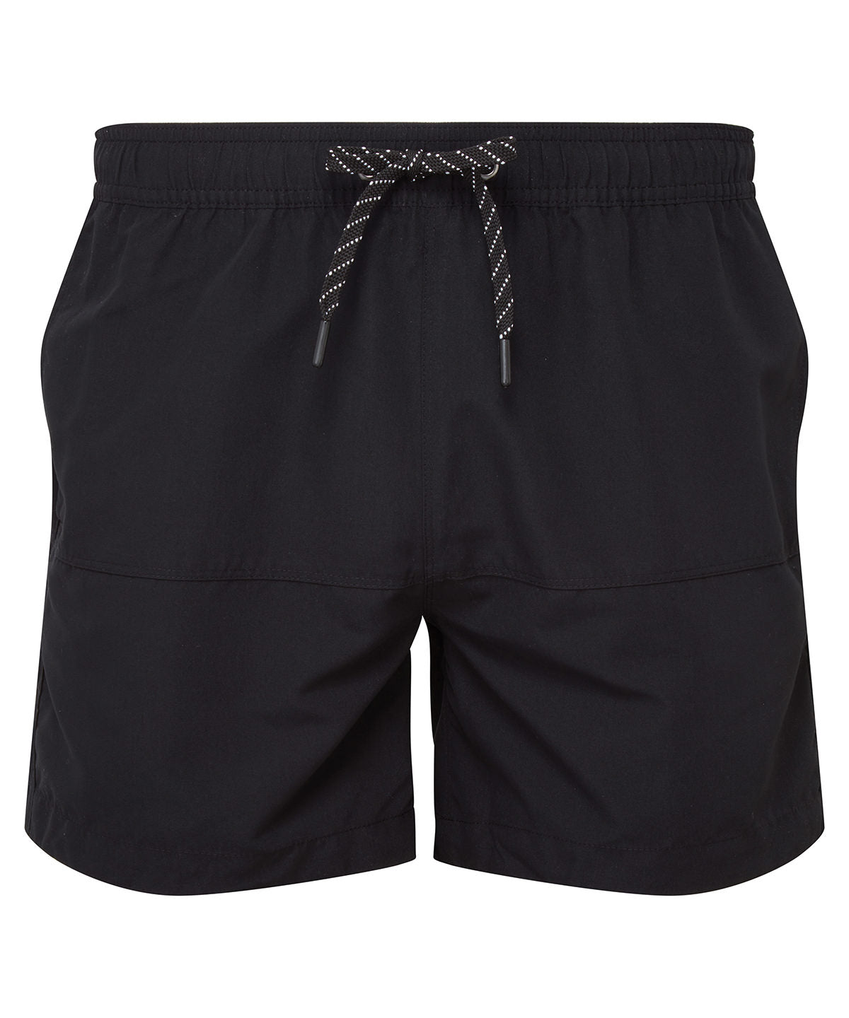Asquith & Fox Block colour swim shorts in Black, front view