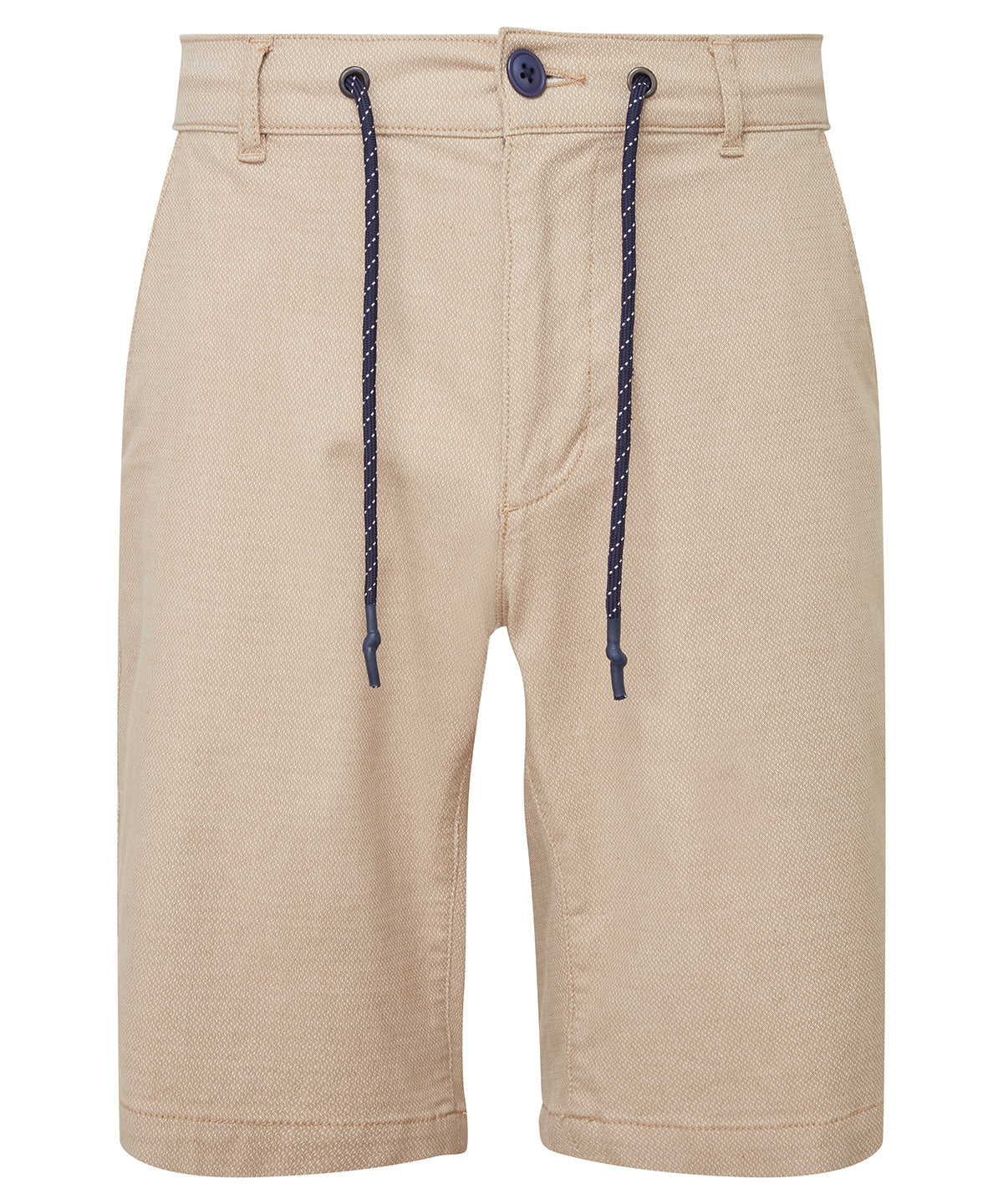 Asquith & Fox Men’s everyday chino shorts in Natural, front view