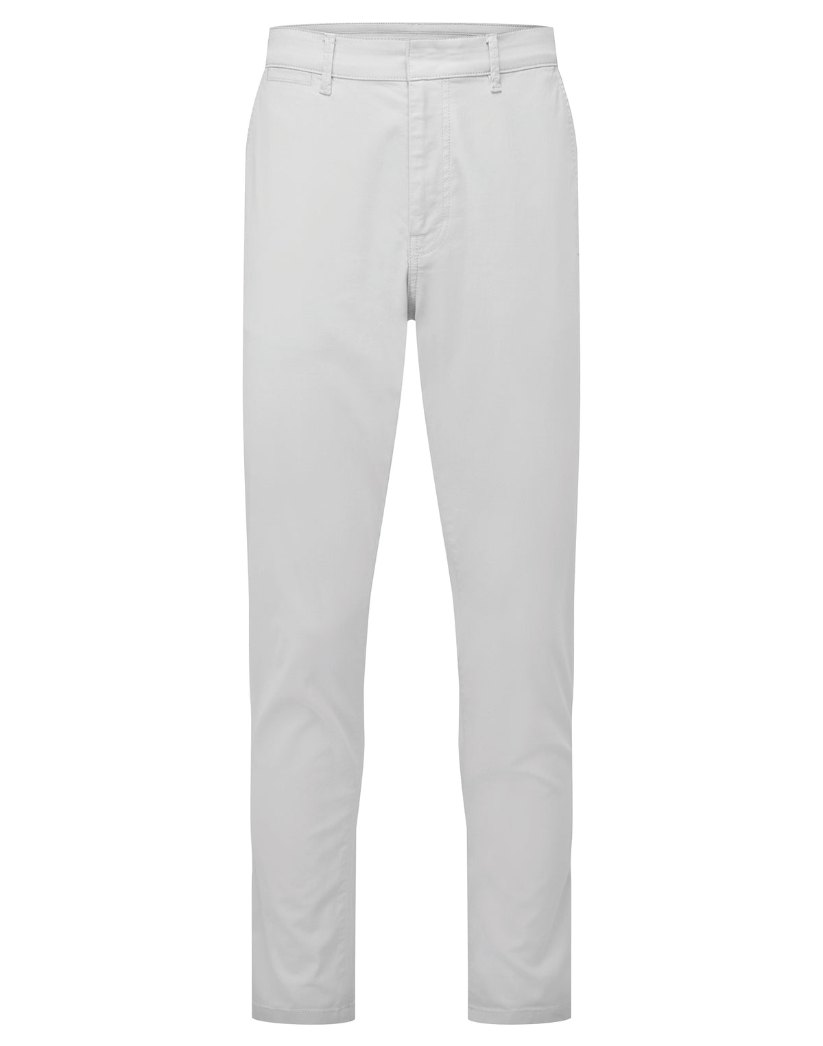 Asquith & Fox Men’s ultimate chinos in Pale Grey, front view