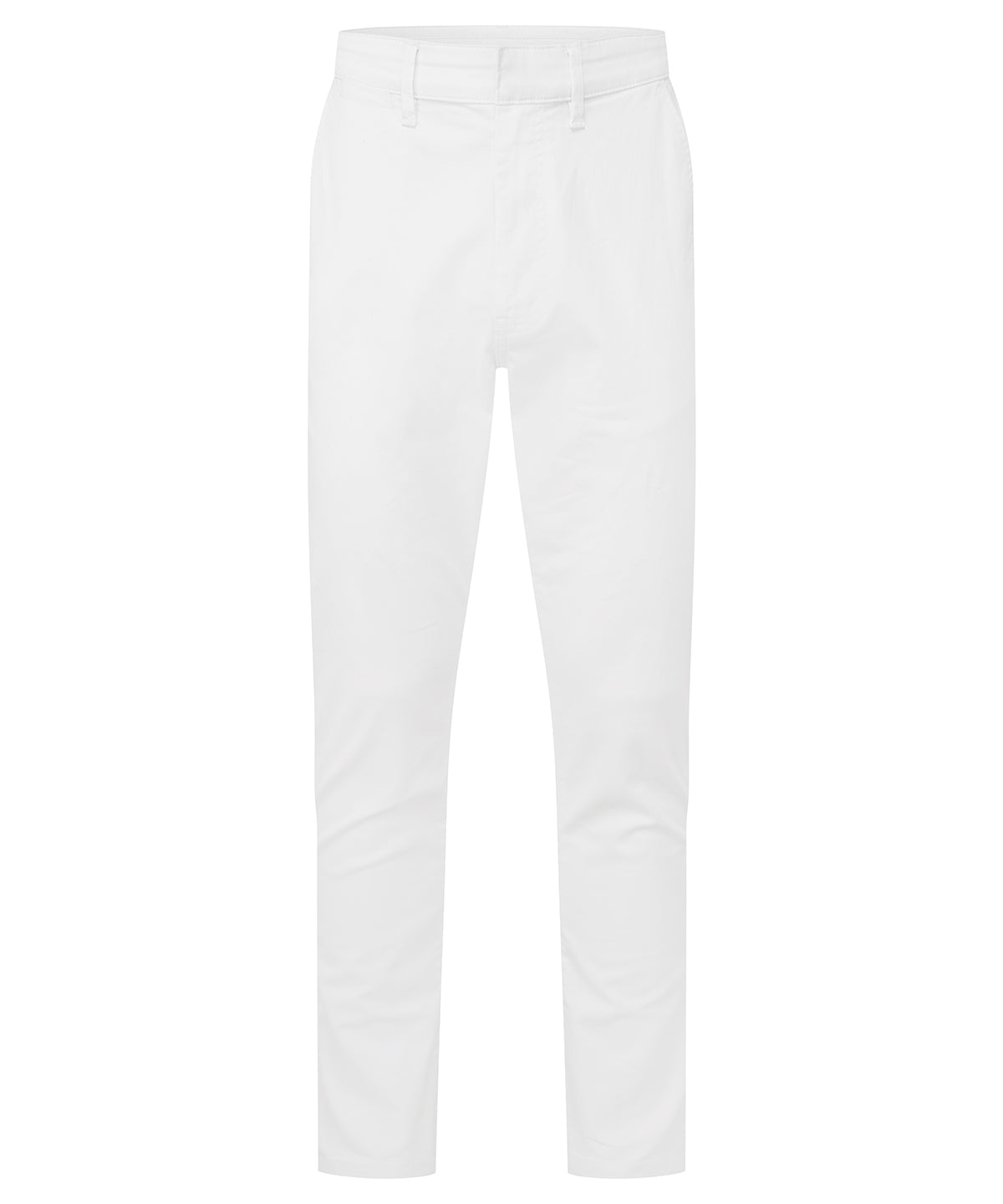 Asquith & Fox Men’s ultimate chinos in White, front view