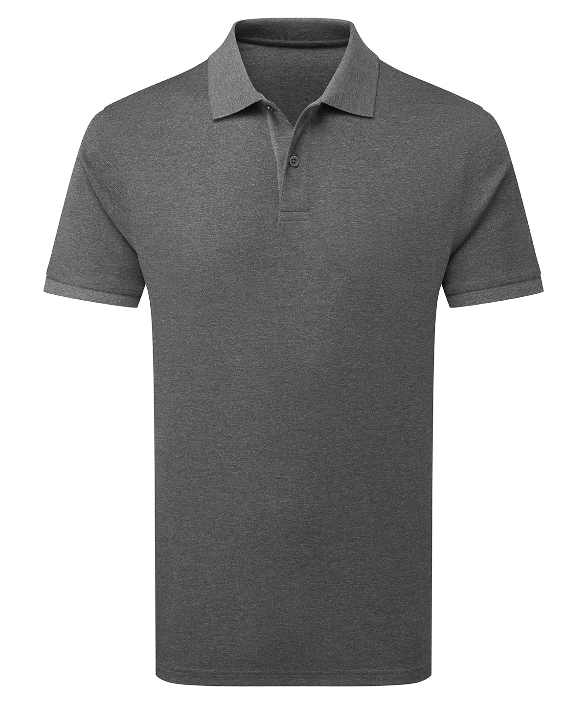 Asquith & Fox Premium mercerised polo in Charcoal, front view