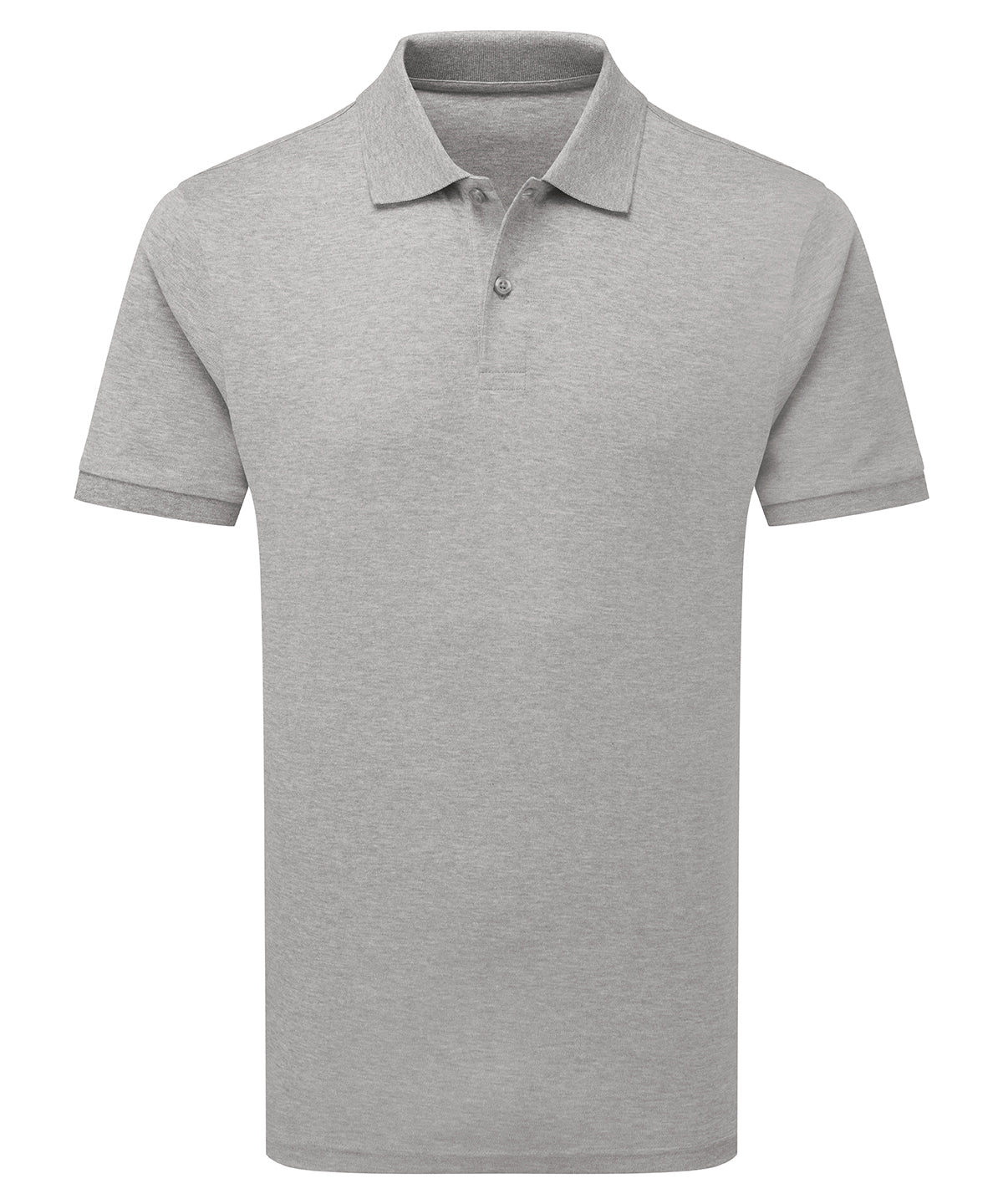 Asquith & Fox Premium mercerised polo in Heather Grey, front view