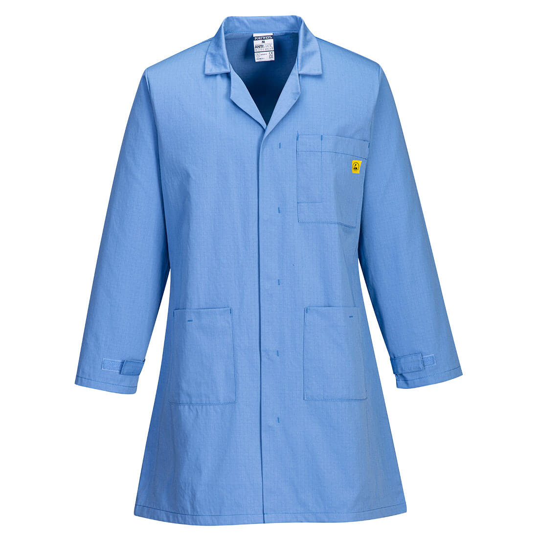 Portwest Anti-Static ESD Coat in Hamilton Blue, image 2