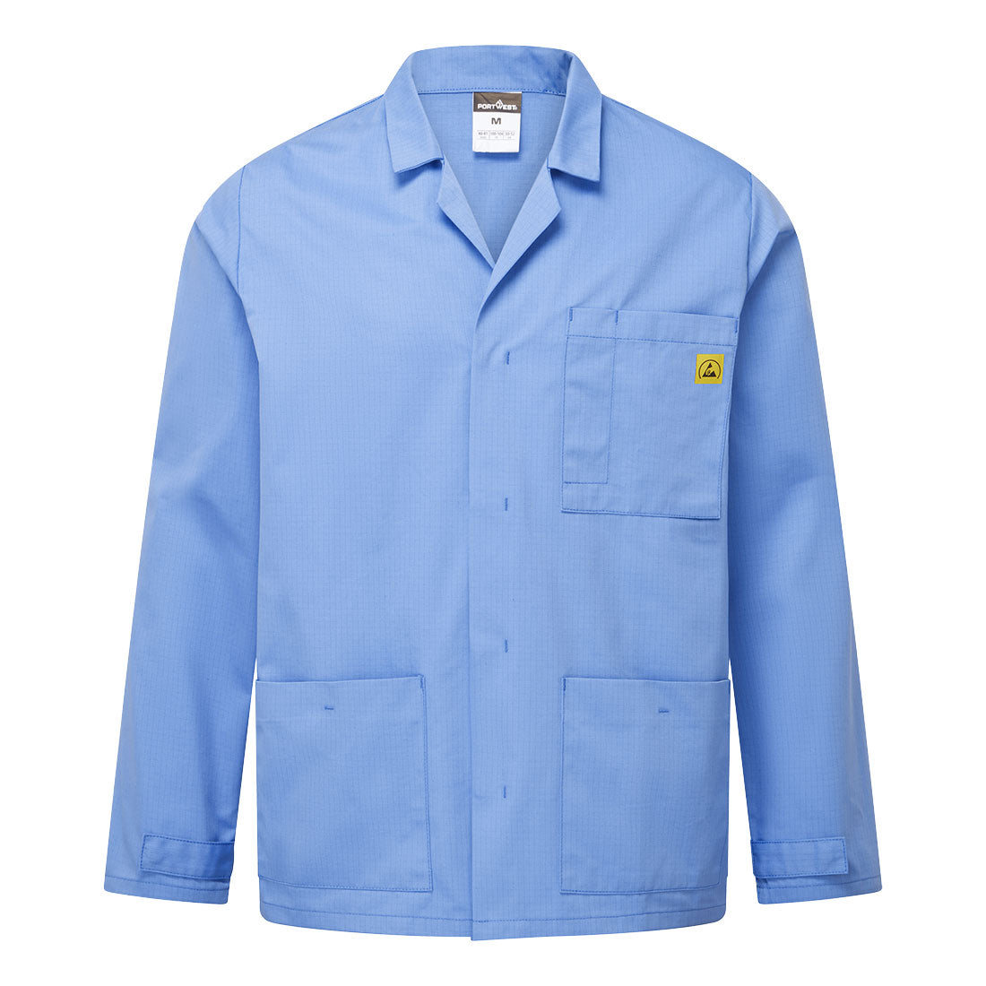Portwest Anti-Static ESD Lab Jacket in Hamilton Blue, image 2