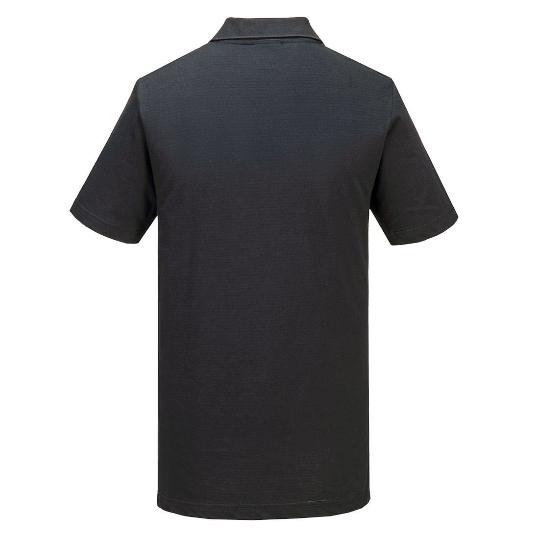 Portwest AS21 Anti-Static ESD Polo Shirt S/S in Black, back view