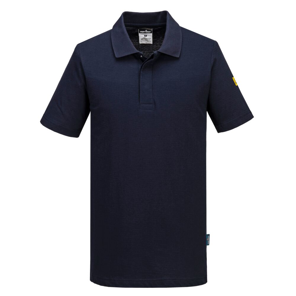 Portwest Anti-Static ESD Polo Shirt S/S in Navy, image 5