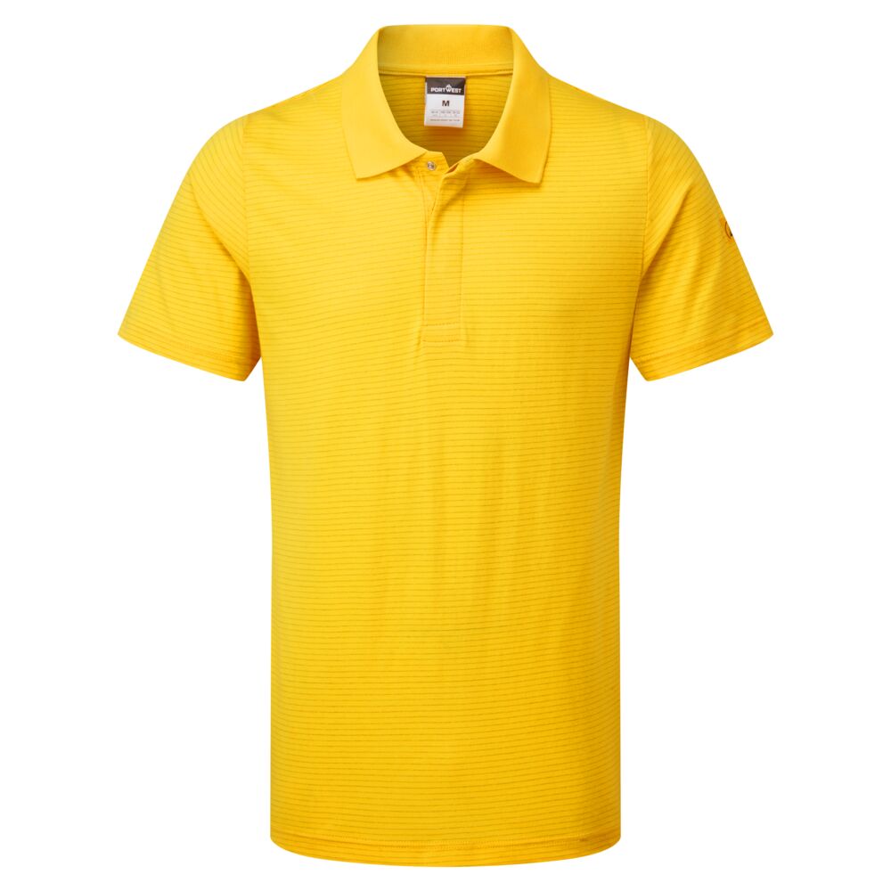 Portwest Anti-Static ESD Polo Shirt S/S in Deep Yellow, image 7