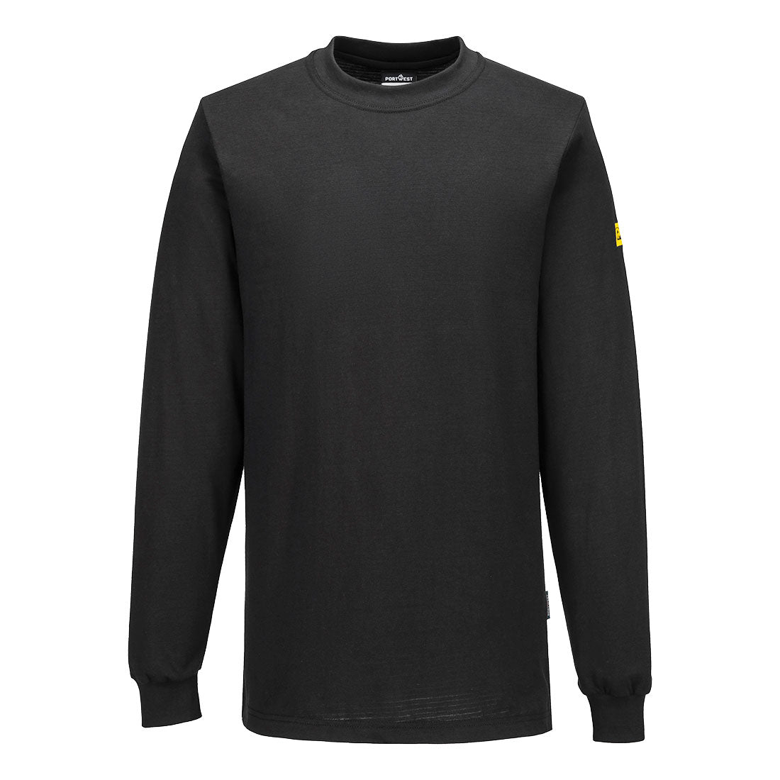 Portwest Anti-Static ESD T-Shirt L/S in Black, main product image